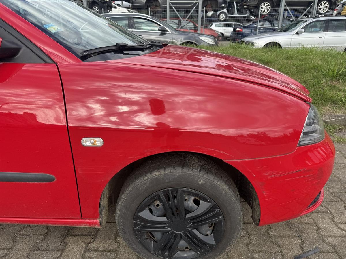 Seat Ibiza 6L original Kotfl&uuml;gel vorn rechts LS3H Emocion Rot Bj.2006